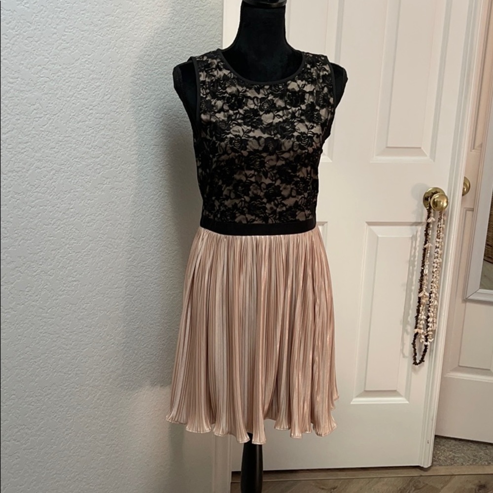 Lace overlay dress